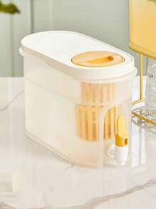 Beverage Dispenser With Fruit Infuser - Design Suitable For Refrigerator / 100% Leakproof / Material, Beverage Dispenser With Tap, Suitable For Party, Wedding And Home, Outdoor Picnic Water Tank, Barbecue Tableware. Suitable For Frozen Juice, Tea And Beverage, Party Beverage Container | Beverage Machine For Refrigerator