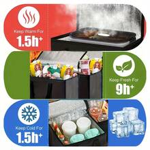 1 pieza Bolsa de lona aislada XL/L, adecuada para camping al aire libre, picnic, comida para llevar y entrega - Bolsa aislada para camping al aire libre, regalo de vacaciones, regalo de verano