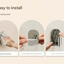 1 pieza Tira adhesiva de ganchos, sin necesidad de perforar, estante de almacenamiento, estante para exhibir joyas, estante colgante, estilo INS, estante para collares, gancho de baño, gancho de cocina, gancho de habitación, gancho de entrada, sin necesidad de perforar