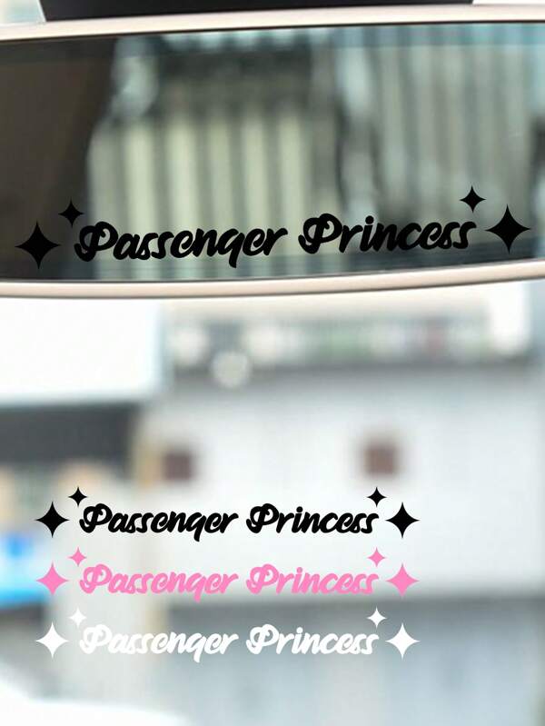 Etiqueta decorativa con forma de princesa para el espejo retrovisor del automóvil