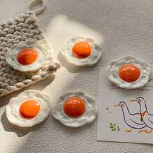 Large Size Fried Egg Simulation Purse Egg Resin Accessories Doll House Food And Play Desktop Ornaments Phone Cases Hair Accessories Refrigerator Stickers DIY Decorative Accessories - Multicolor - View 5