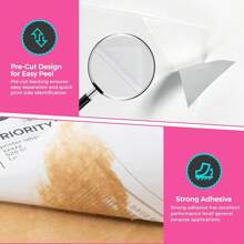 50 Stücke bedruckbare Aufkleber-Papiere, matte weiße Vollblatt-Etiketten für Laser- und Tintenstrahldrucker, A4 Größe, Schulbedarf