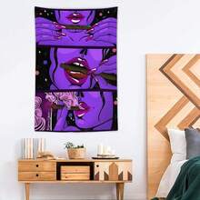 NiYoung Hippie Hippy Wall Art -  Smoke Cool Girl Art - Large Mysterious Tapestry For Bedroom Dorm Accessories - Mandala Yoga Picnic Mat  Wall Hanging - 1 - View 4