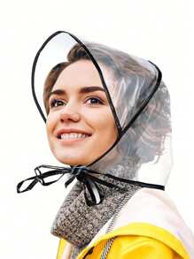 1/2 PIEZAS Gorro impermeable de PVC para mujer - Gorro de lluvia transparente, sombreros de lluvia de plástico transparente, pañuelo de lluvia impermeable transparente reutilizable para proteger el peinado de la mujer, resistente al agua, lavable a mano, no tejido, plegable y compacto para viajes - Ideal para clima lluvioso