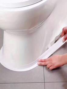 1 rouleau de ruban d'étanchéité imperméable, bande scellante auto-adhésive en PVC, bande d'étanchéité anti-moisissure pour évier de cuisine et de salle de bain, sticker décoratif pour la maison, décorations de fête, cadeaux d'anniversaire et de remise des diplômes, stickers de décoration murale et de chambre - Blanc - Voir 2