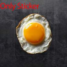 1pc Fun Poached Egg Pattern Graffiti Stickers, Suitable For Laptops, Water Cups, Notebooks, Desktop Scratch Masking DIY Decoration, Perfect Back-To-School Gift For Teenagers And Children, Interesting Art Sticker. - Yellow - View 5