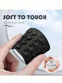 1 个硅胶吸盘手机支架 - 防滑自粘式手机握把、免提多场景智能手机配件、便携式视频和自拍支架，无需电池