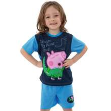 Peppa Pig Pyjamas, Short Sleeve Boys Pyjamas, George Pig Pyjama Set, Summer Pjs For Boys - Blue - View 4