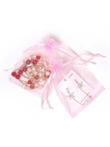 50/100 unidades de sacos de malha para doces, sacos de embalagem para decoração de festa de Natal e casamento, caixas de presente, bolsas de joias com cordão de organza de cor lisa