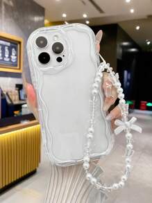 Correa de decoración de cadena con textura transparente y minimalista, compatible con la serie de teléfonos móviles Galaxy, como Galaxy S23, S24, S25, S24 Plus, S25 Plus, A54, A34, A26, A13 4G, A22, A21S, A51 4G, A52, S22 Ultra, A33 5G, y también compatible con la serie y Redmi