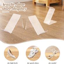 2 pezzi di Rastrelliera trasparente per scarpe in plexiglass, supporto per scarpe in acrilico trasparente