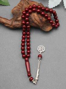 1 pieza Pulsera de 45 cuentas de oración de resina de 10 mm, de estilo árabe elegante y versátil, joyería de resina de lujo y colorida