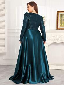 hezixi High Quality Elastic Sequin V-Neck Cover Sleeves With Slim Fit And Fishtail Hem Design, Plus Size Featuring A Elegant And Luxurious Long Dress For Women,Making Women Younger And More Charming,Suitable For Various Parties, Graduations, Weddings, Events And Various Banquets And Dancing Parties,Formal Ball Gown For Women (Deluxe Edition)