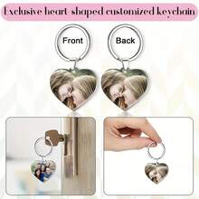 Custom Heart Pendant Necklace - Personalized Dog Tag Photo, Stainless Steel, Ideal For Couples, Valentine's Day And Christmas Gifts,Silver,Stylish,Colorful,Vintage,Simple,Unisex,Casual,Cuties,Custom,Personalized,Unique,Ideal Gifts For Him,Ideal Gifts For Her,Her,Boyfriend,Girlfriend,Dad,Mom,Family,Friends,For Anniversaries,For Birthdays,For Graduation,For Prom,For Party,Jewelry,Jewelry,Chic Autumn,Jewelry & Watches,Customized Fashion Photo Necklaces - Multicolor - View 9