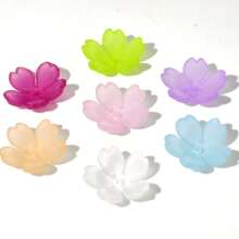 50pcs Colorful Acrylic Small Flower Bead DIY Bracelet, Keychain, Handmade Jewelry Supplies, Festival Gifts