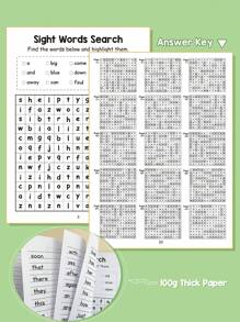 220 Sight Words Workbook For Kids,32Pages Thickened A4 Paper Word Puzzle Game,Read And Find Phonics Workbook,Suitable For Outdoor Travel Learning, Home Study Homework,School Teaching Tools,Cultivating Children's Interest In Learning,Improving Learning Ability,Easy Reading And Writing,And Enhancing Spelling Accuracy,Brain Games,A Child's Gift