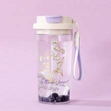 1PC Plastic Straw Water Cup, Sports Water Cup, Coffee Cup, Portable Water Bottle, Household Drinking Utensils 550ml (Note: Plastic Products May Have Slight Scratches)