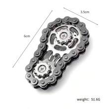 Novos brinquedos de corrente com múltiplas engrenagens, giroscópio de dedo com corrente de bicicleta de metal, brinquedos antiestresse