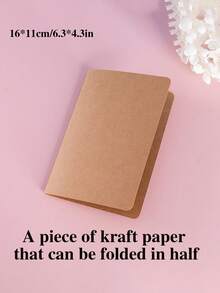 1 Set Of Kraft Paper Greeting Cards, Invitations, Invitations With Dried Flowers And Envelopes, Suitable For Weddings, Graduations, Holidays, Birthdays, Parties, Bridal Gifts, Valentine's Day, Teacher's Day, Christmas, New Year, Graduation Season, Gift Cards, Invitation Cards,Fathers Dad Gift,Teacher Gifts, Teacher's Day, Thank You Teacher