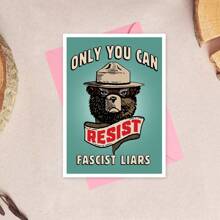 1PC Resist Liars Protest Cards, Anti Protest Sign Cards, Boycott Greeting Cards