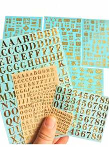 3D English Alphabet Stickers, Number Stickers, Blessing Stickers, Word Stickers - 3D Letter Decoration Stickers, DIY Personalized Creative Stickers, Manicure, Scrapbooking, Gift Wrapping Decorations