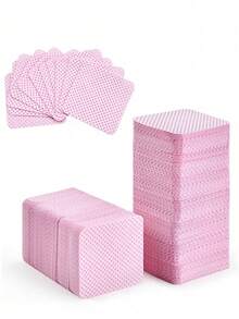 1080pcs Square Lint-Free Nail Polish Remover Pads, 200pcs Heart-Shaped Lint-Free Nail Polish Remover Pads, Eyelash Glue Bottle Cleansing Wipes - Multicolor - View 2