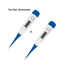 2pcs Digital Oral Thermometer For Adults, Used To Measure Fever - Blue and White - View 2