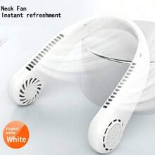 Rechargeable Portable Necklace Fan - Outdoor Sports Bladeless Personal Fan - Hands-Free Cooling Solution Fan, Mini Neck Wearable Bladeless Fan, USB Rechargeable Suspended Fan, Air Cooler, Cooling Wearable Neck Fan, 800mAh