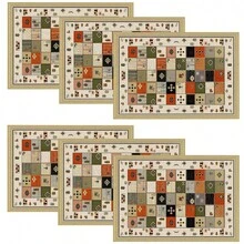 1/4/6/8/12 piezas, manteles de lino impresos lavables, almohadillas protectoras para mesa para interiores y exteriores, adecuadas para fiestas, fiestas y mesas de cocina