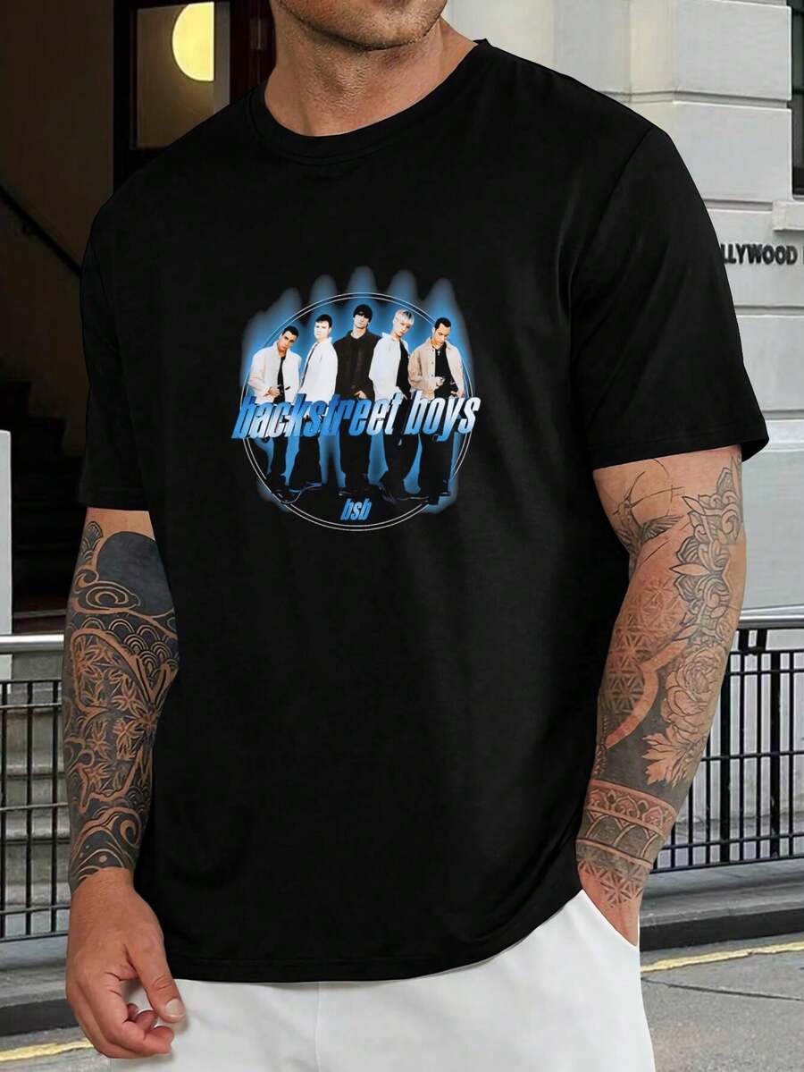 Camiseta de Backstreet Boys - Mercancía oficial de fans de BSB | Camiseta vintage para hombre y mujer | Ropa cómoda para conciertos | Regalo para amantes de la música de los 90 | Varias tallas - Negro - Ver 1