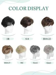 Natural Black Short Hair Topper With Bangs Relaxed Pixie Cut Clip In Hair Topper For Women With Thinning Hair Synthetic Hair Top Hairpieces