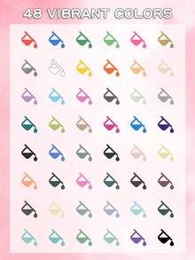 12/24支双色软头丙烯笔DIY水性丙烯墨水马克笔，颜色鲜艳，遮盖力强，快干防水，可堆叠颜色，多种颜色可自由搭配，适用于绘画、帆布绘画、玻璃DIY、涂鸦艺术绘画创作项目用品返校