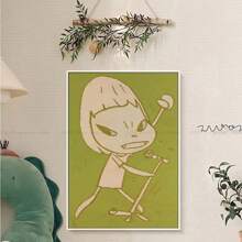 1pc/3PCS Wall Arts Posters Optional Frame Anime Cartoon Classic Anime Poster Room Bar Coffee Shop Nordic Home Decoration, Canvas Art, Frameless ,Wall Art With Frame