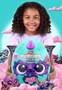 ZURU Huevos sorpresa con criaturas fantásticas con cuernos - Colección de 6 figuras de peluche misteriosas en caja ciega, regalo de cumpleaños perfecto para niñas
