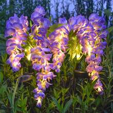 1 件太阳能紫藤花灯，户外照明太阳能庭院灯，太阳能草坪灯花园装饰灯，花园通道照明 | 充满活力的花卉设计 | 太阳能充电灯 - 彩色 - 查看 6