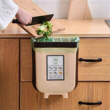 Mini Trash Can For Kitchen Garbage Bin , White - White - View 2