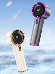 YITUMU Portable Handheld/Desktop 2-In-1 Mini Fan With Digital Display, 1-100 Stepless Speed Adjustment Turbo Strong Wind, Long Battery Life Rechargeable Fan - Summer Travel, Outdoor Camping, Office Desk, Commuting, Women's Makeup Cooling Essential, Unisex Holiday Gift