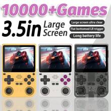 powkiddy Portable Arcade Game Console Features An Open-Source Linux System, 3.5-Inch IPS High-Definition Display, 64GB 10K+Expexptable Game Storage, An OTG Interface, 5000mAh Rechargeable Lithium Battery, USB Charging, And Is Made Of ABS Material. It Is An Ideal Holiday Gift For Outdoor Activities And Offers A Fresh And Eye-Catching Display For Outdoor Adventures. The Design Is Durable And Does Not Require Batteries