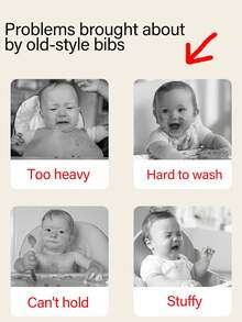 4/3/2/1 件套升级版婴儿硅胶围兜，婴儿喂食围兜，口水巾，轻便围兜，适合 0-3 岁男孩女孩，可爱印花围兜 - 多色-均碼 - 查看 5