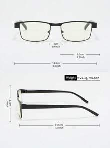 Gafas de lectura diarias de 3 piezas con múltiples colores para hombres y mujeres de mediana edad y ancianos con aumento de +1.0x a +4.0x, bisagras de resorte de metal y enfoque automático contra la luz azul