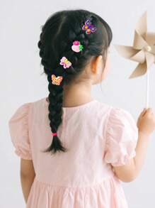 712pcs/Set Colorful Butterfly Hair Clips, Hair Ties & Accessories Set - Simple Princess Hairstyle Headbands, Hair Scrunchies, Combs, Massage Brushes, Suitable For Teenage Girls Daily Use And Gift