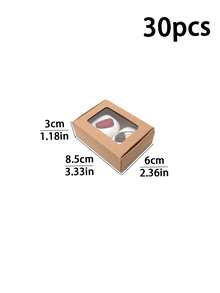 20/30/50 hộp đựng đồ tráng miệng, bánh ngọt, bánh nướng xốp, bánh trứng, hộp đựng đồ mang đi - Bìa cứng màu trắng, nhiều kích cỡ, có cửa sổ, thích hợp làm quà tặng tiệc tùng - Nhiều màu - Xem 19