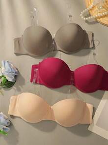 قطعة واحدة، بنطلون داخلي للنساء منسق سيدة بحمالات غير مرئية ذو حزام أمامي بسيط وملائم