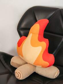 30厘米逼真毛绒篝火玩偶，柔软毛绒玩偶，逼真篝火造型，趣味仿真篝火毛绒玩偶，火柴造型毛绒抱枕，户外露营房间装饰，惊喜礼物，送给家人和朋友的圣诞礼物，姜饼抱枕，圣诞火焰，趣味抱枕，派对氛围柔软装饰道具，节日生日活动装饰礼物，火焰造型毛绒抱枕，生日礼物柔软毛绒玩偶 - 卡其色 - 查看 2