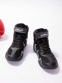 TACHUAN 1 Paar Herren V-förmig bedruckte Athletische Ringer-Schuhe aus Synthetik mit Schnürsenkeln, geeignet für Fitnessstudio ganzjährig