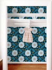 Boho Floral Removable Peel And Stick Wallpaper Paisley Wall Art Wall Decor Blue And White Flowers On Navy Bluekid's Room Self Adhesive Wallpaper Room Decor Home Decor Wallpapers Wall Paper Bathroom Kitchen Wall Stickers Wall Sticker