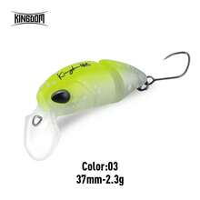 Kingdom 双节小鱼饵 2.3 克 37 毫米 浮动硬饵 ABS 渔具 人造硬饵 摇摆饵 渔具 摇摆器