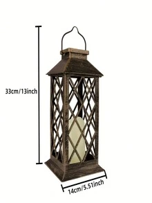 1 件太阳能户外蜡烛灯，耐用，内置 LED，悬挂装饰，适用于庭院、花园、露台或门廊
