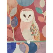 1 pièce Affiche imprimée d'art mural représentant un chat coloré, un dinosaure mignon, un hibou, un chat roux, un chien maximaliste. Peinture sur canevas pour décoration de la maison dans les salons, chambres à coucher, salles à manger. Cadres modernes en option, ainsi que des affiches murales, des peintures sur canevas et des cadres réutilisables