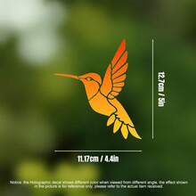 1 件优雅蜂鸟乙烯基贴花，全息车窗保险杠贴纸，适合自然生活爱好者 - 均碼 - 查看 2